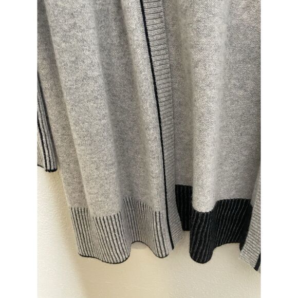 Charter Club Luxury Size M 100% Cashmere Gray Black Cardigan Sweater #3 - Picture 4 of 10